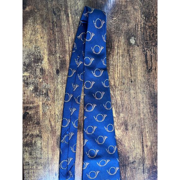 1960s Campilini Beau Brummell Horns Equestrian Bit Bridle Old Money Office Tie - Picture 4 of 9